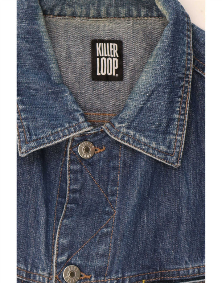 Killer Loop Mens Denim Jacket UK 36 Small Blue Cotton