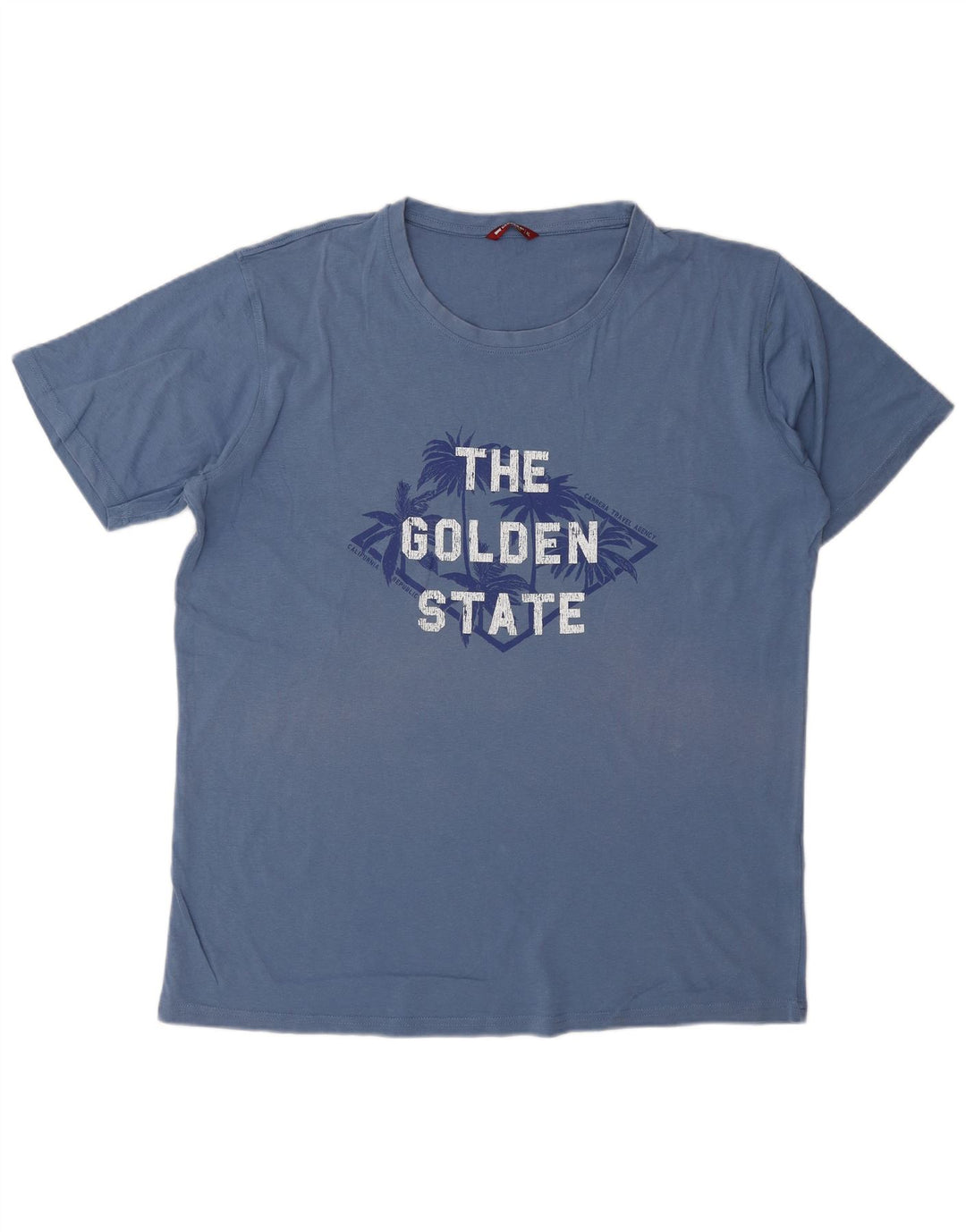CARRERA Mens Graphic T-Shirt Top XL Blue Cotton