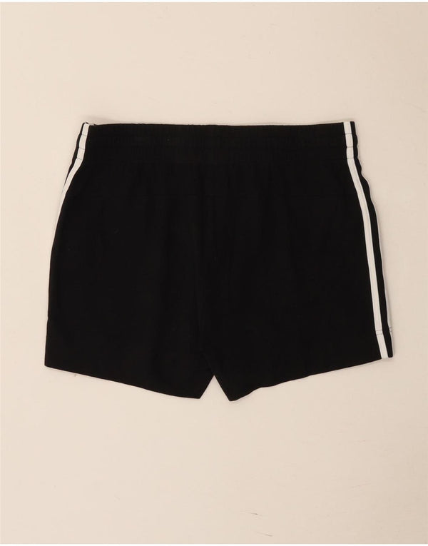 Adidas Womens Regular Sport Shorts UK 12/14 Medium Black Cotton Sports