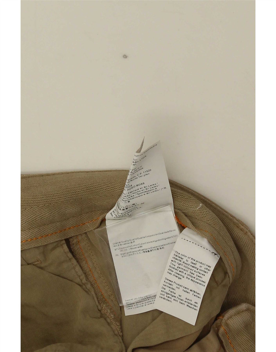 Hugo Boss Mens Chino Shorts W32 Medium Brown Cotton