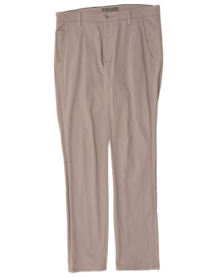 Dockers Mens Slim Chino Trousers W29 L32 Grey Cotton