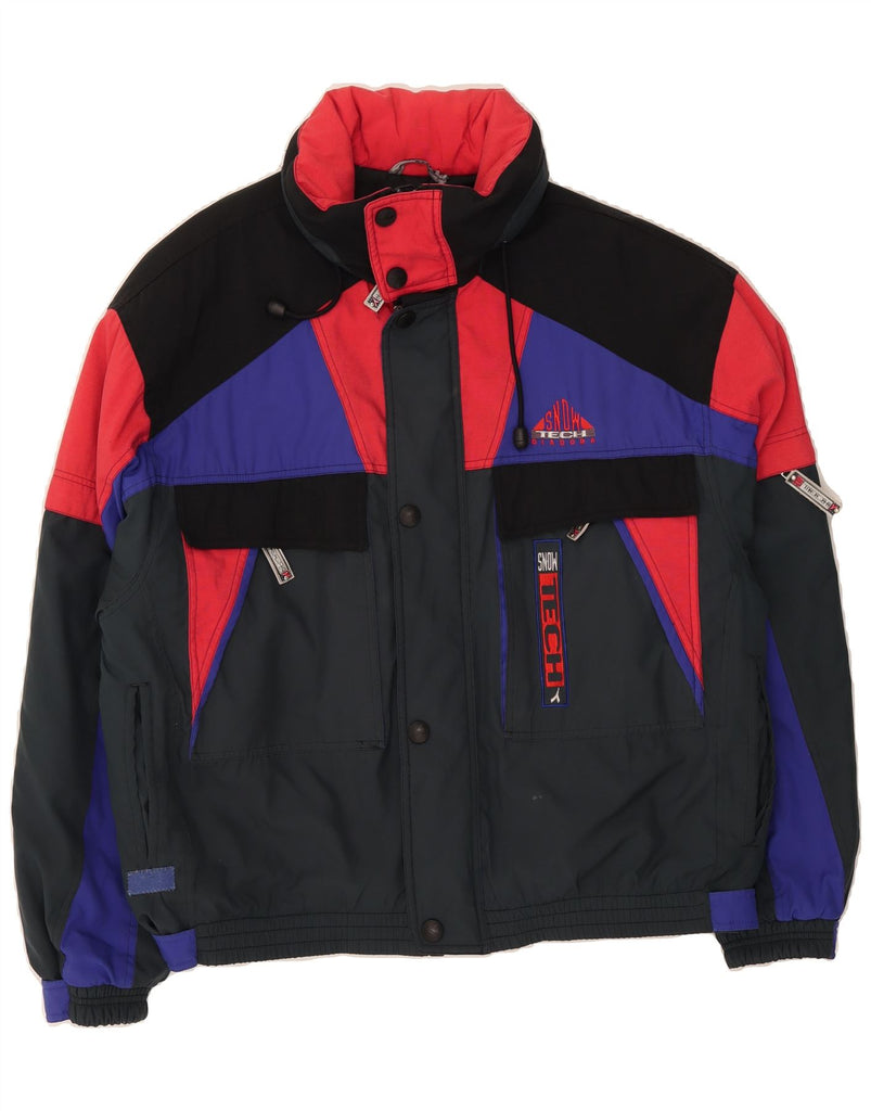 DIADORA Mens Ski Jacket UK 42 XL Black Colourblock Polyester Vintage Diadora and Second-Hand Diadora from Messina Hembry 