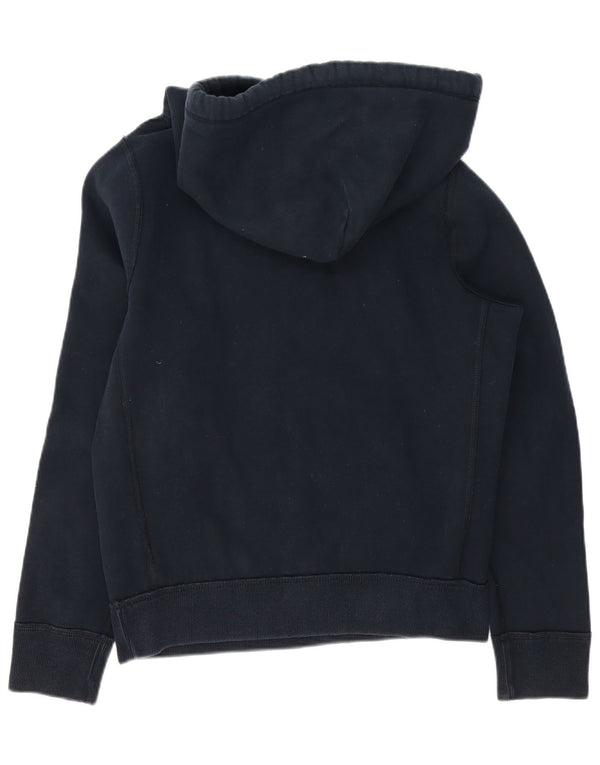 Abercrombie & Fitch Mens Graphic Hoodie Jumper Medium Navy Blue Cotton