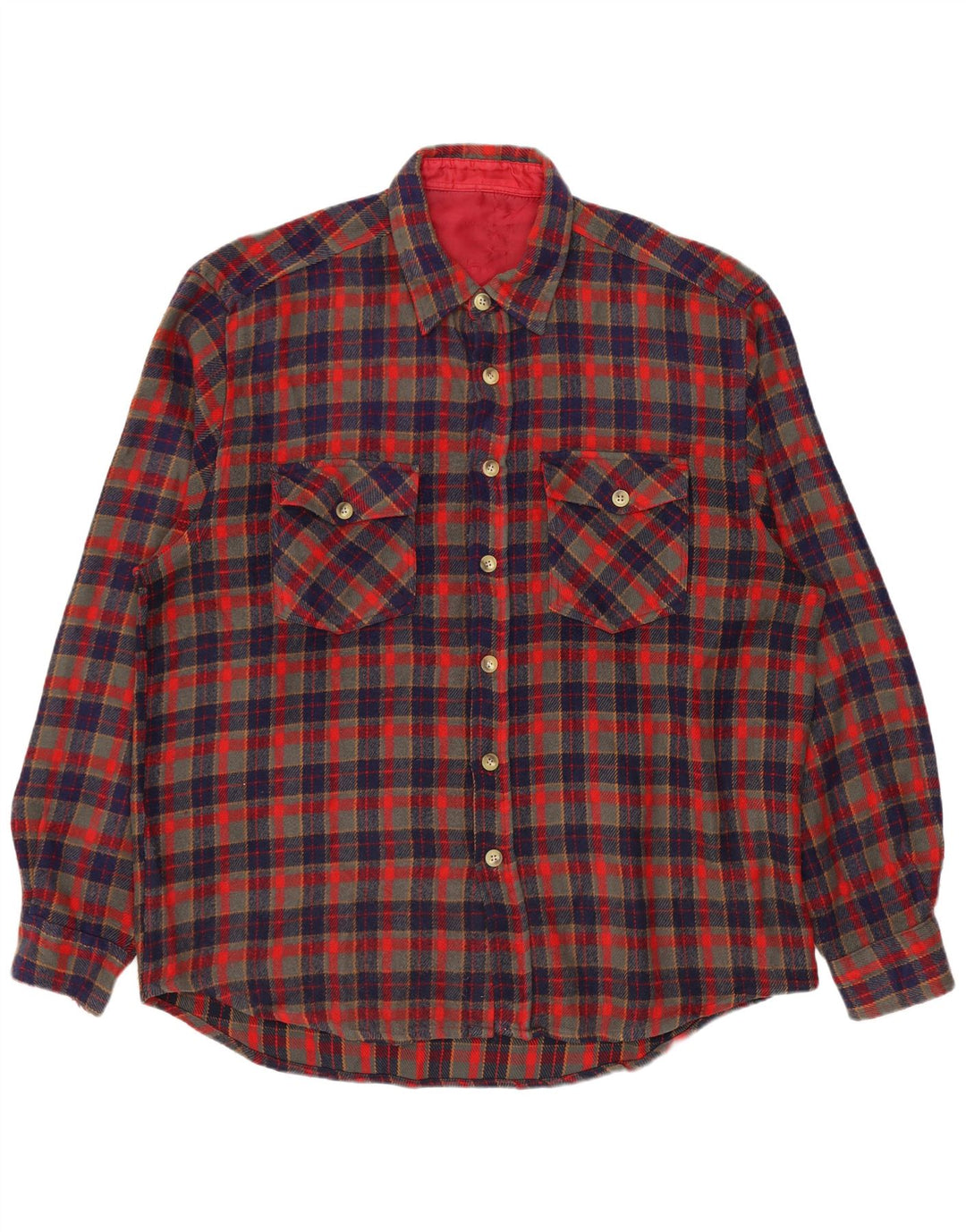 VINTAGE Mens Lumberjack Flannel Shirt XL Red Check