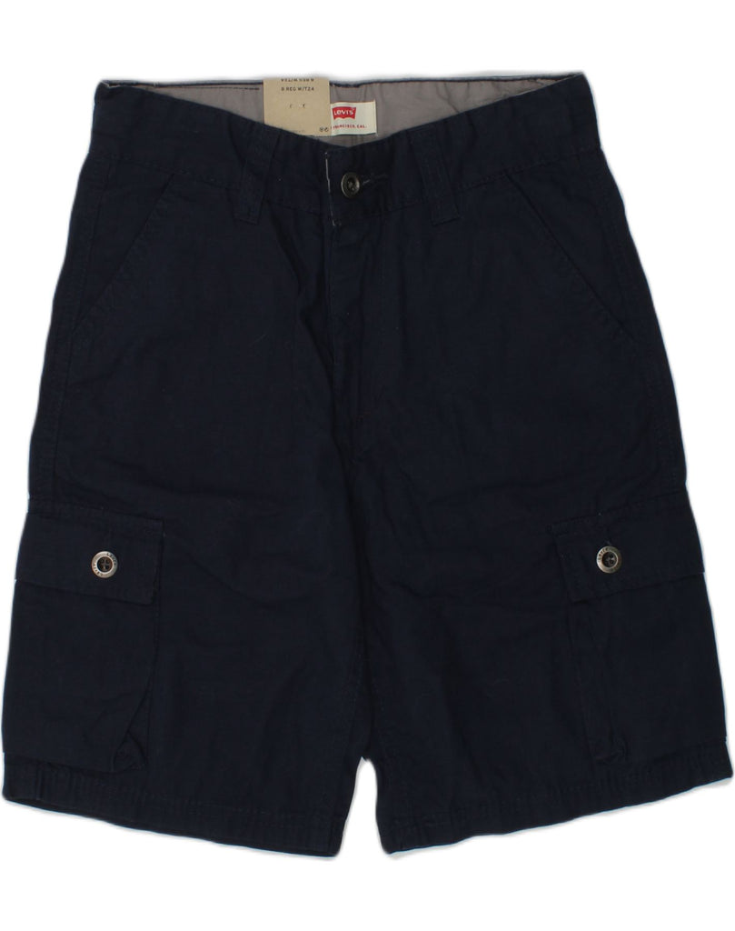 LEVI'S Boys Cargo Shorts 7-8 Years W24 Navy Blue Cotton | Vintage Levi's | Thrift | Second-Hand Levi's | Used Clothing | Messina Hembry 