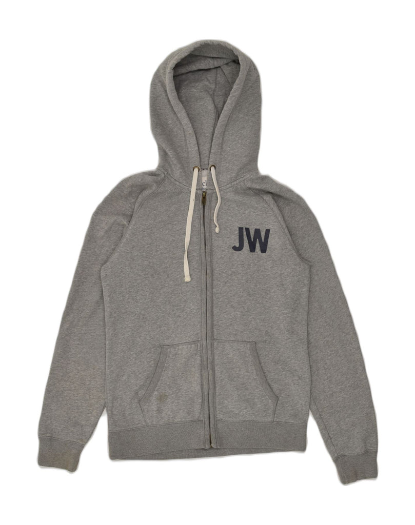 JACK WILLS Mens Graphic Zip Hoodie Sweater Small Grey Cotton | Vintage Jack Wills | Thrift | Second-Hand Jack Wills | Used Clothing | Messina Hembry 