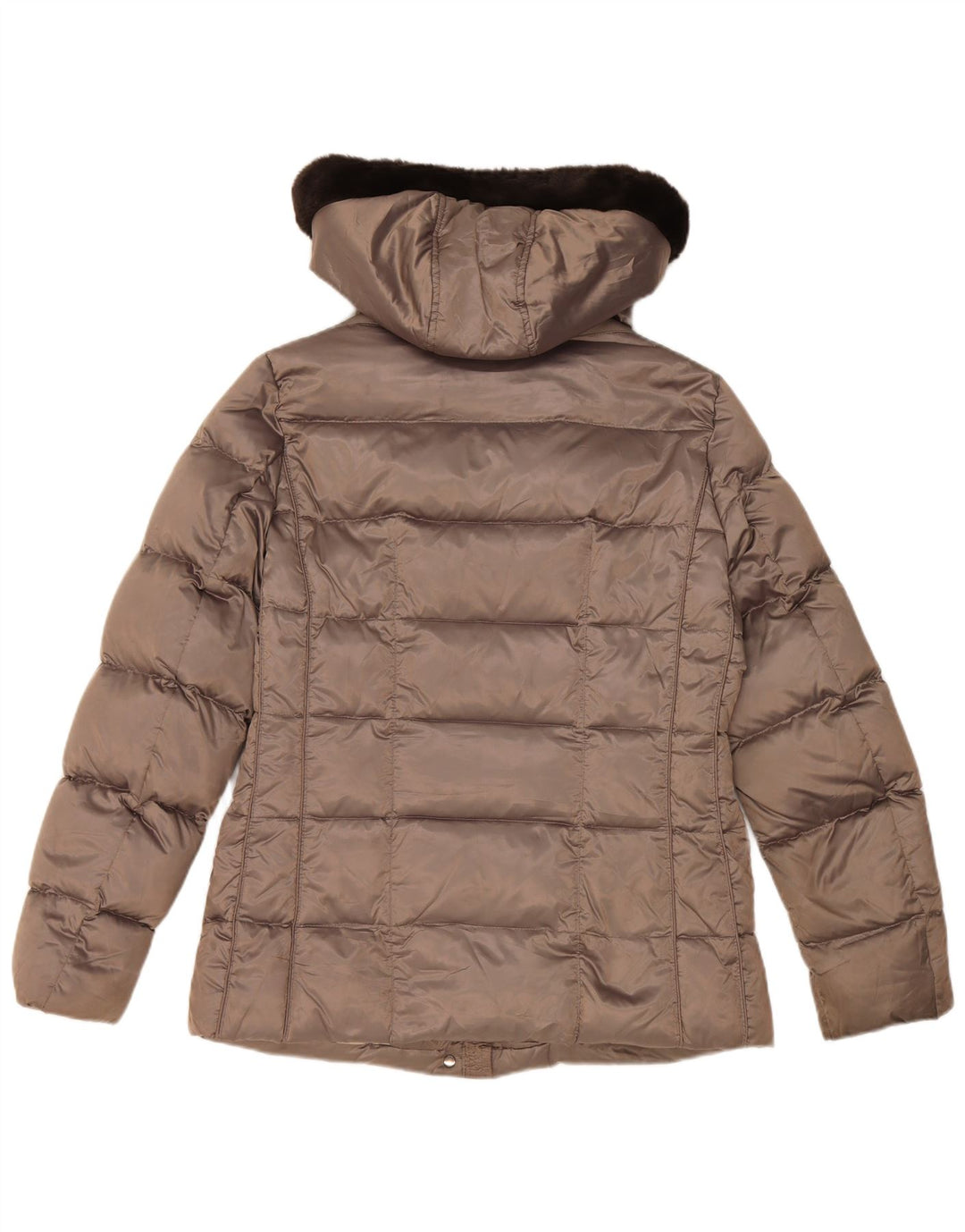 Geox Womens Respira Hooded Padded Jacket UK 12 Medium Grey Polyester