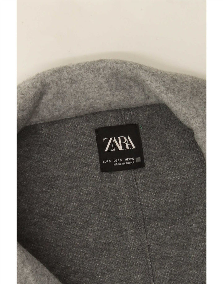 Zara Womens Open Overcoat UK 10 Small Grey