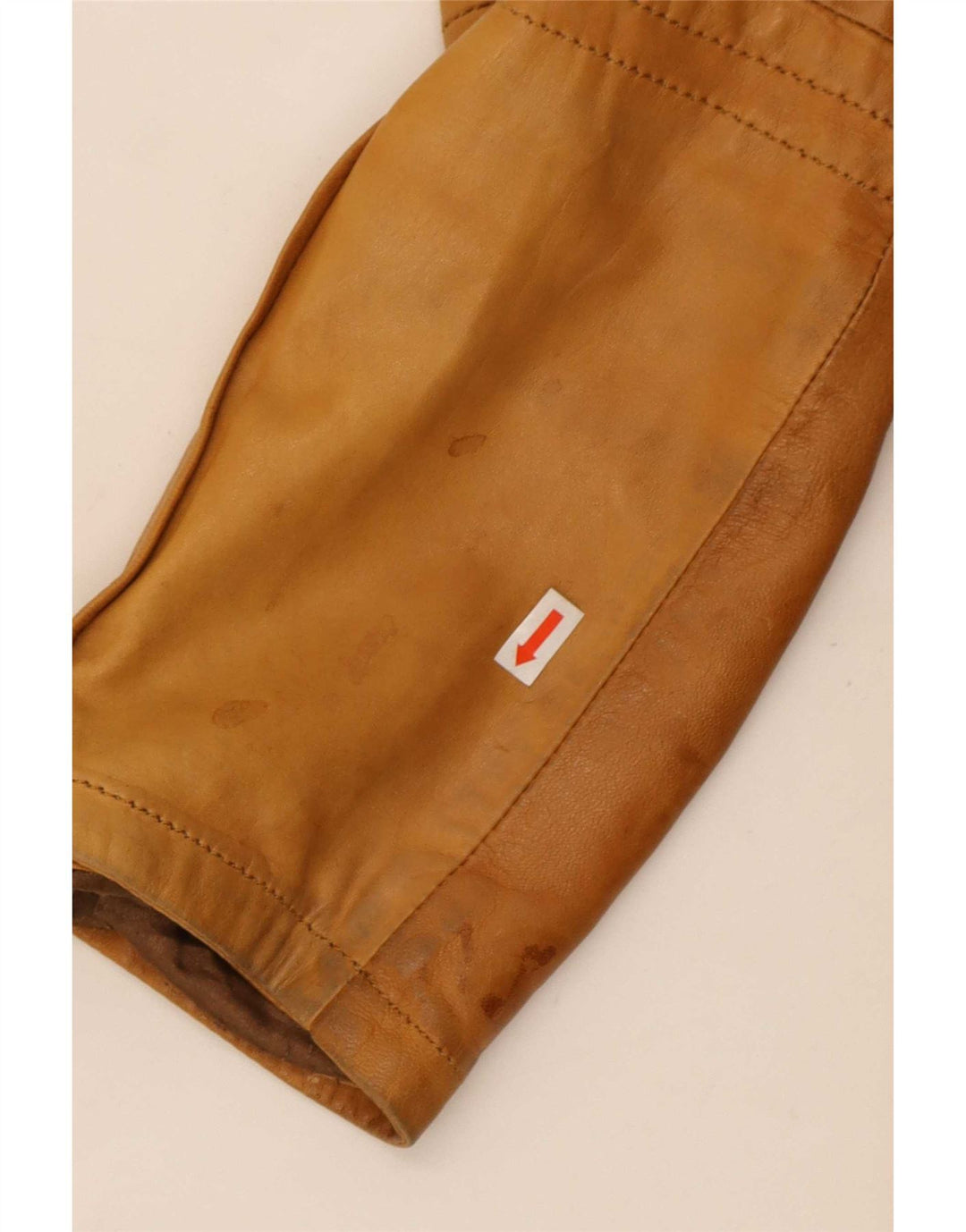 Zara Womens Leather Jacket UK 18 XL Beige