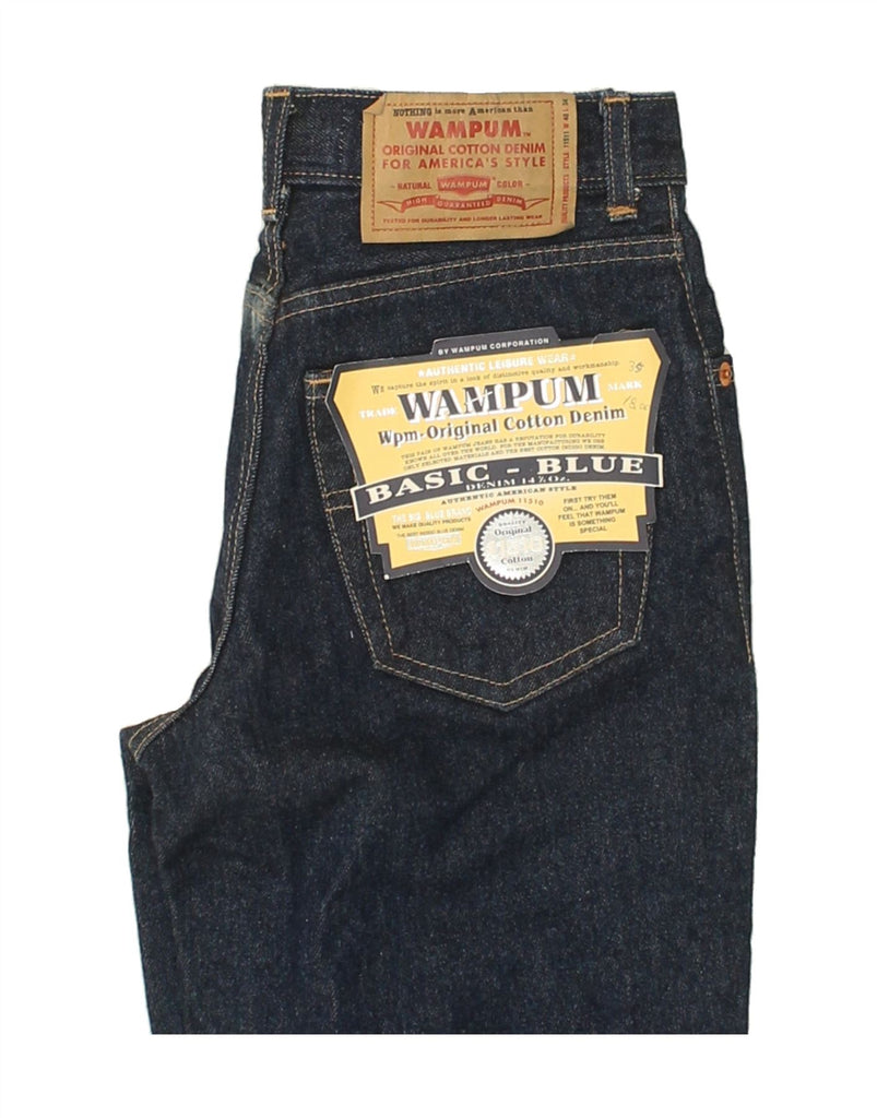 WAMPUM Womens Tapered Jeans W34 L25  Navy Blue Cotton | Vintage Wampum | Thrift | Second-Hand Wampum | Used Clothing | Messina Hembry 