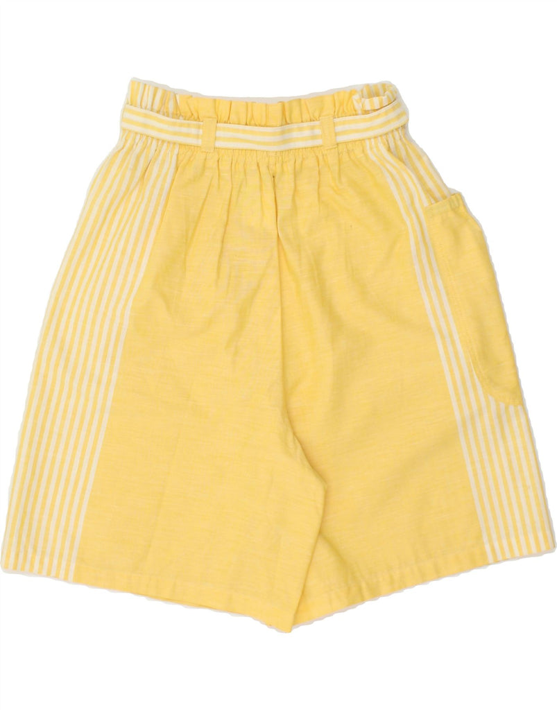 BOGNER Womens Casual Shorts IT 38 XS W25  Yellow Striped Cotton | Vintage Bogner | Thrift | Second-Hand Bogner | Used Clothing | Messina Hembry 