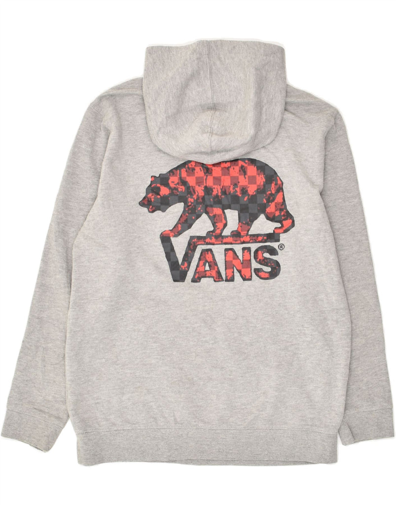 VANS Boys Graphic Hoodie Jumper 13-14 Years Large  Grey Animal Print | Vintage Vans | Thrift | Second-Hand Vans | Used Clothing | Messina Hembry 