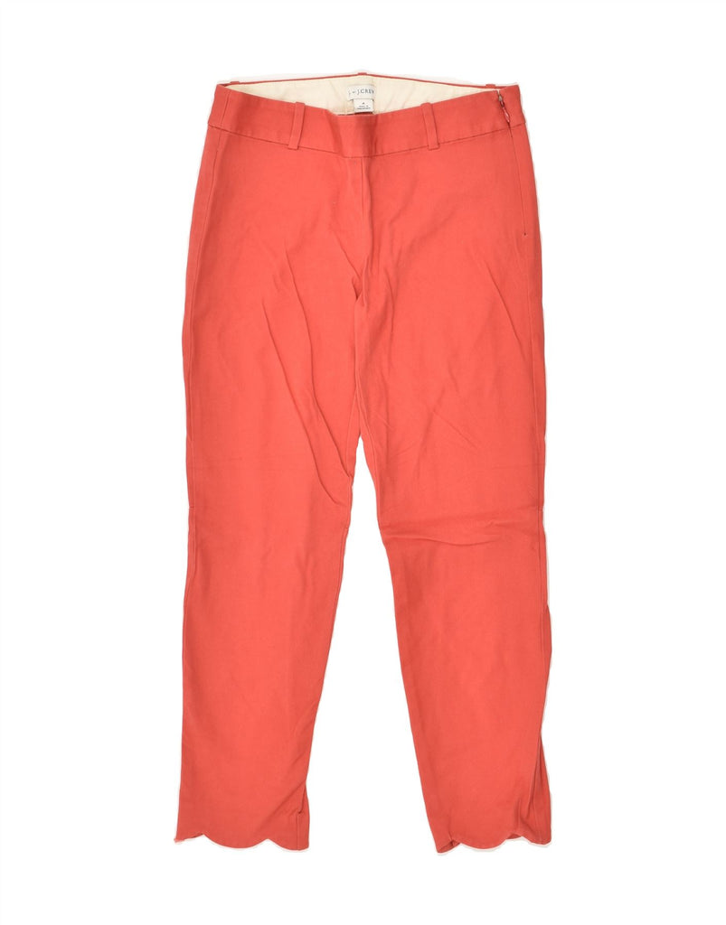 J. CREW Womens Slim Fit Cropped Trousers US 4 Small W28  Orange Cotton | Vintage J. Crew | Thrift | Second-Hand J. Crew | Used Clothing | Messina Hembry 