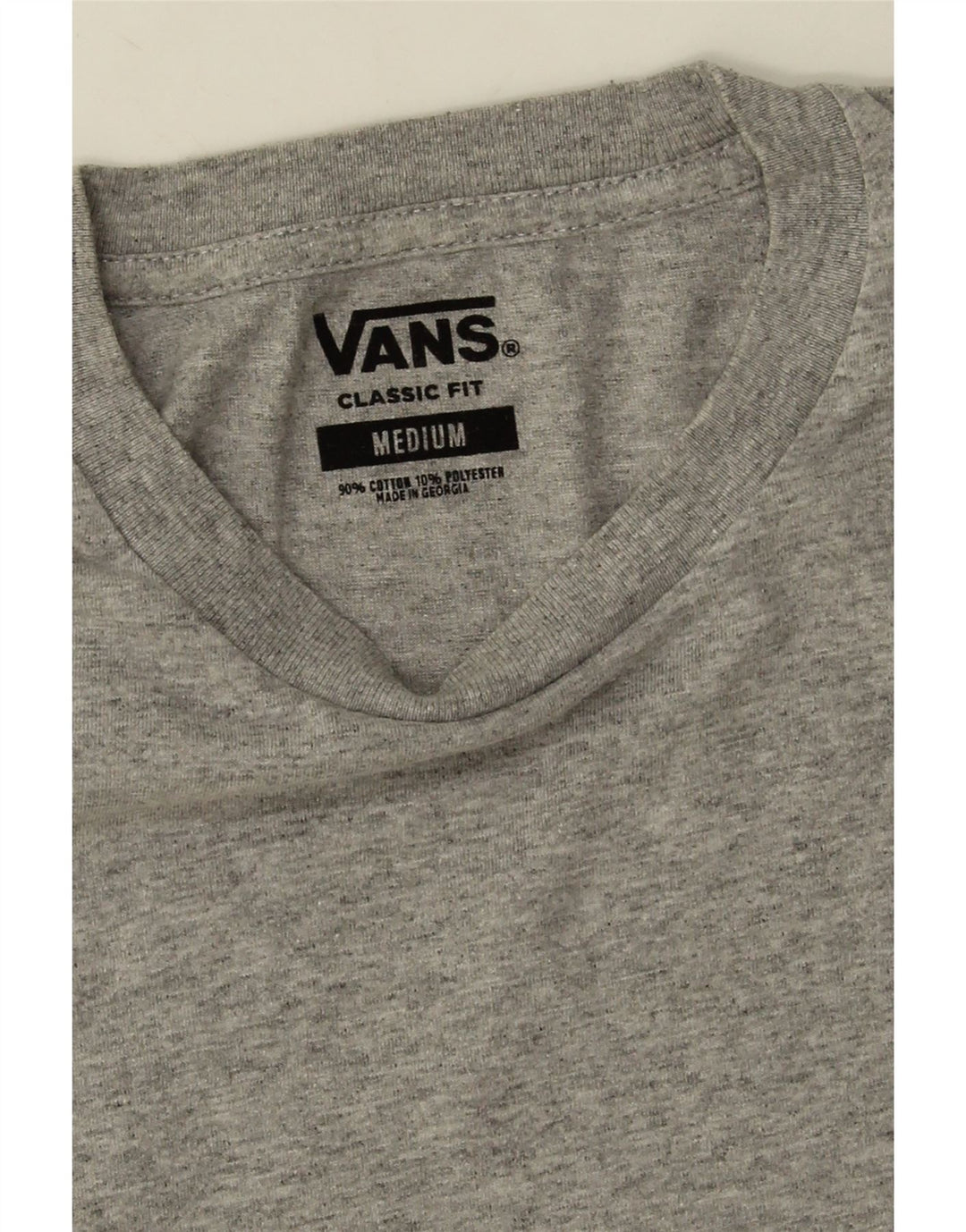 Vans Mens Classic Fit T-Shirt Top Medium Grey Cotton