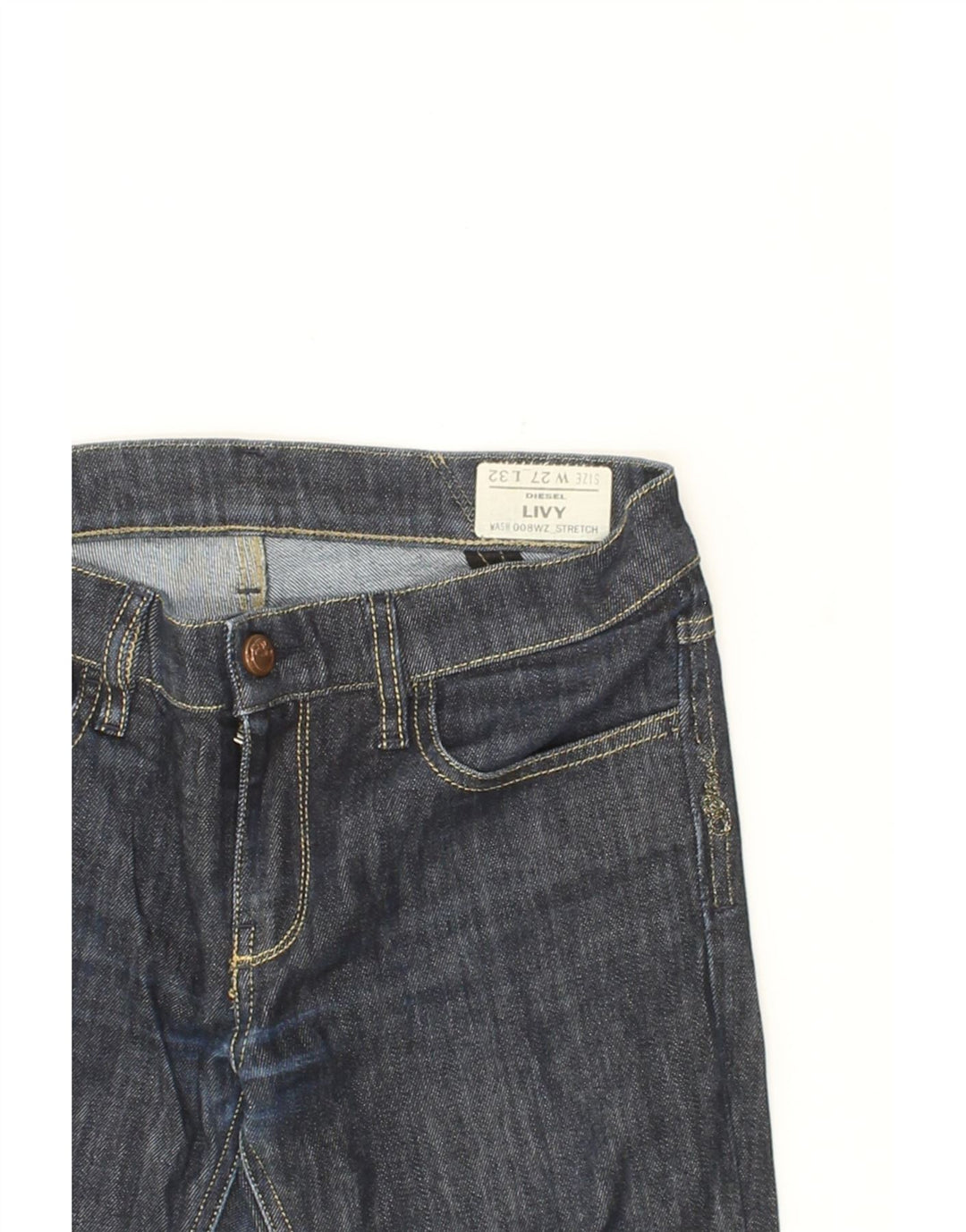 DIESEL Womens Livy Slim Jeans W27 L32 Navy Blue Vintage Diesel and Second-Hand Diesel from Messina Hembry 