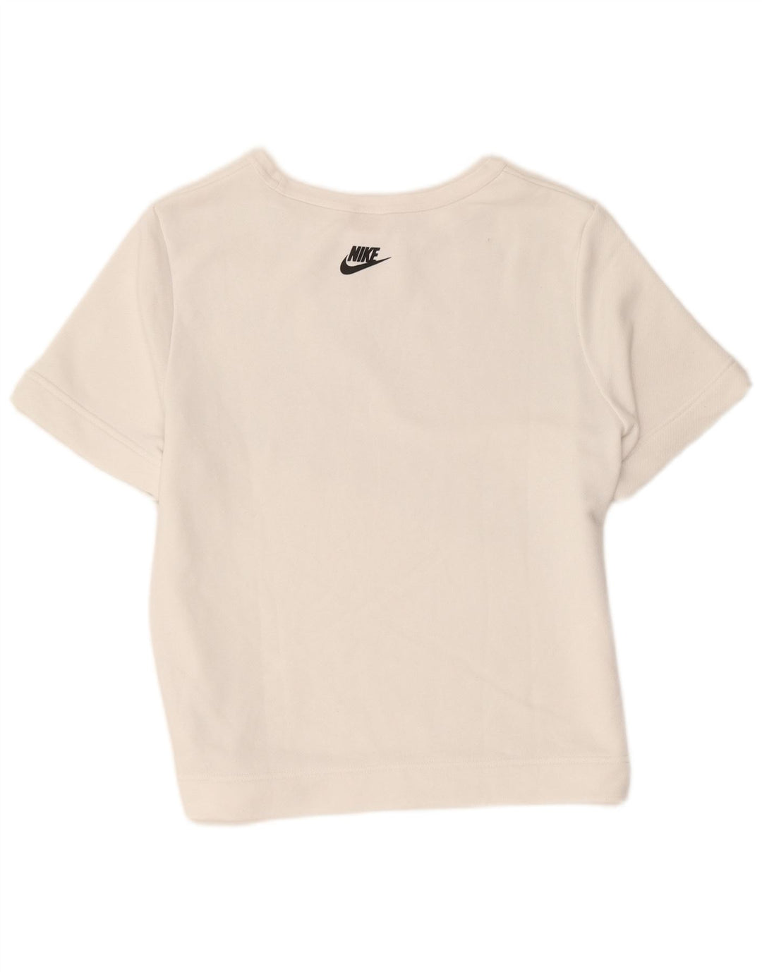 Nike Womens Graphic Short Sleeve Sweatshirt Jumper UK 14 Medium White