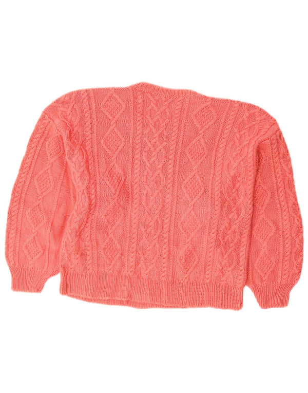 VINTAGE Womens Boat Neck Jumper Sweater UK 8 Small Pink