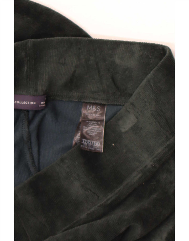 Marks & Spencer Womens Leggings UK 12 Medium Green Cotton