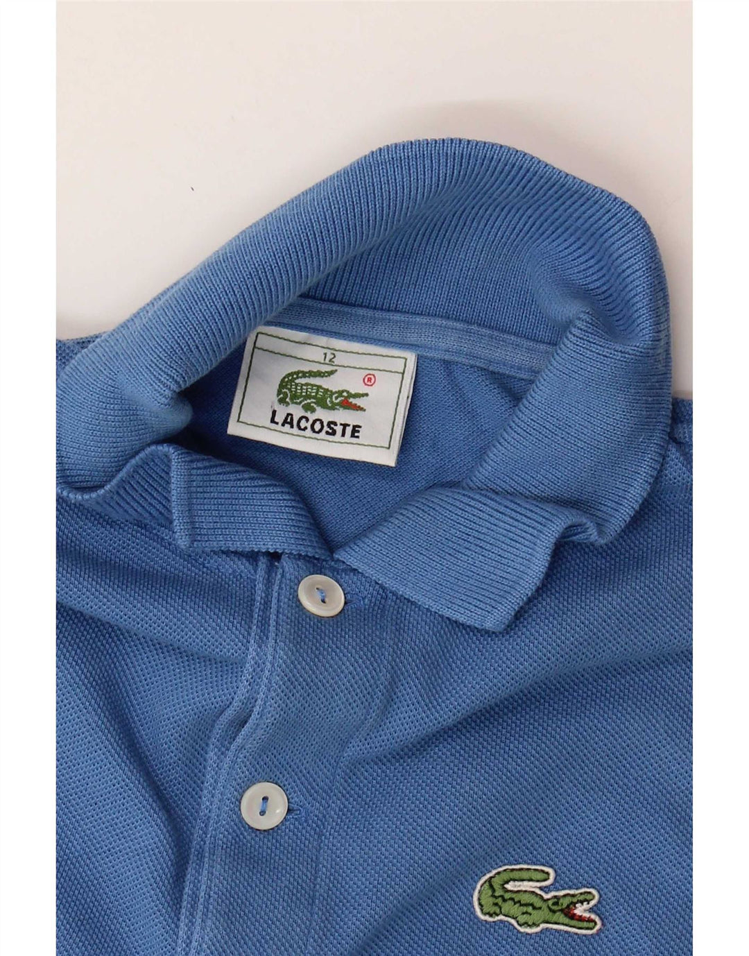 Lacoste Boys Polo Shirt 11-12 Years Blue Cotton