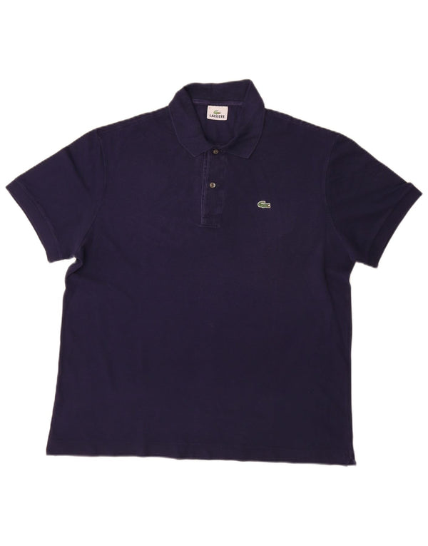 Lacoste Mens Polo Shirt Size 6 XL Navy Blue Cotton