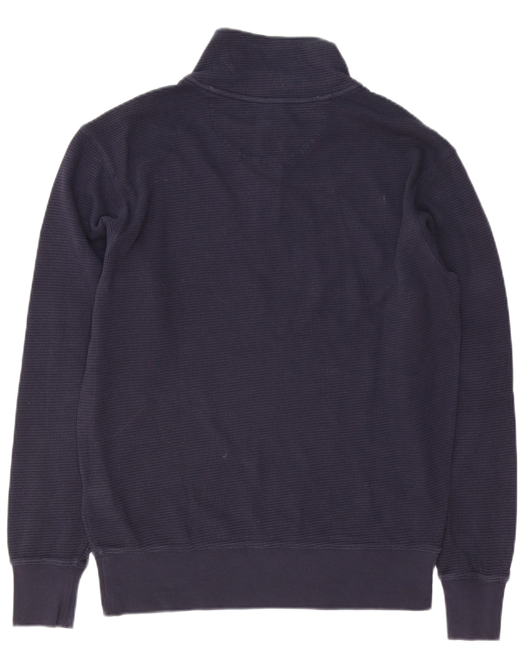 Gant Mens Zip Neck Sweatshirt Jumper Small Navy Blue Cotton