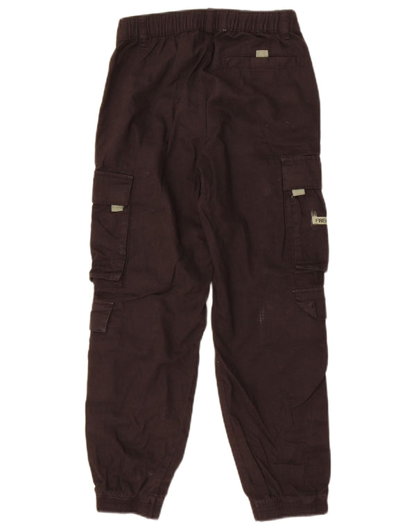 French Connection Boys Graphic Cargo Trousers 9-10 Years W24 L23 Black