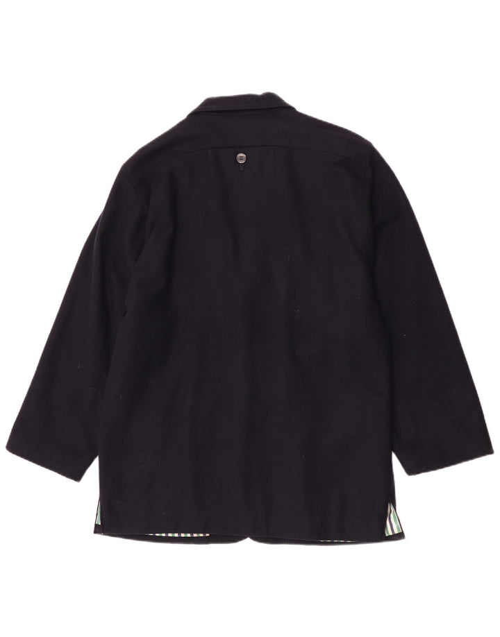 Vintage Womens 3 Button Blazer Jacket UK 16 Large Navy Blue