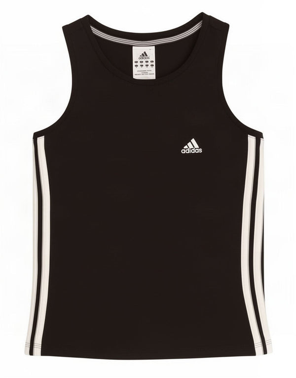 Adidas Womens Vest Top UK 14 Medium Black Cotton