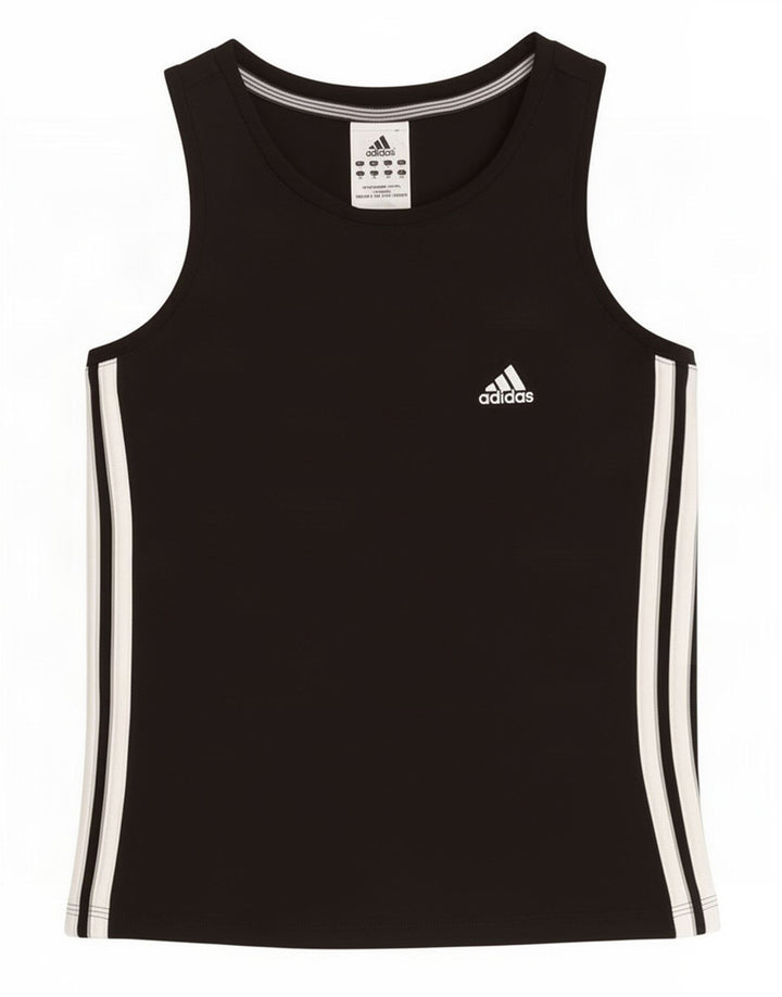 Adidas Womens Vest Top UK 14 Medium Black Cotton