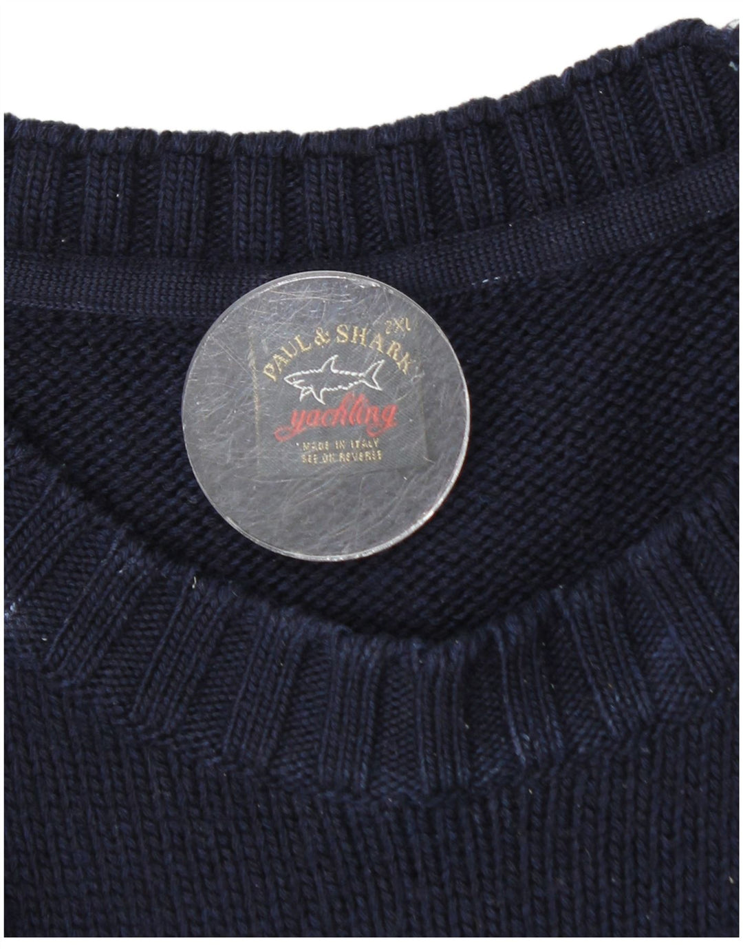 Paul & Shark Mens Yachting Crew Neck Jumper Sweater 2XL Navy Blue