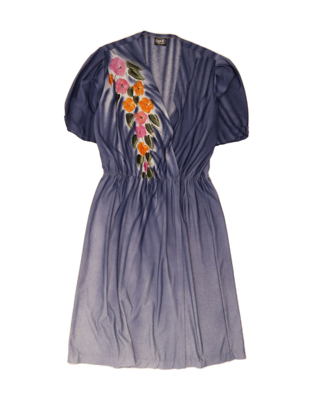 PARAH Womens Maxi Dress UK 16 Large Blue Floral Vintage Parah and Second-Hand Parah from Messina Hembry 