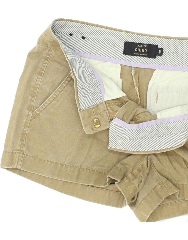 J. CREW Womens Chino Shorts US 00 2XS W28 Beige Cotton | Vintage J. Crew | Thrift | Second-Hand J. Crew | Used Clothing | Messina Hembry 