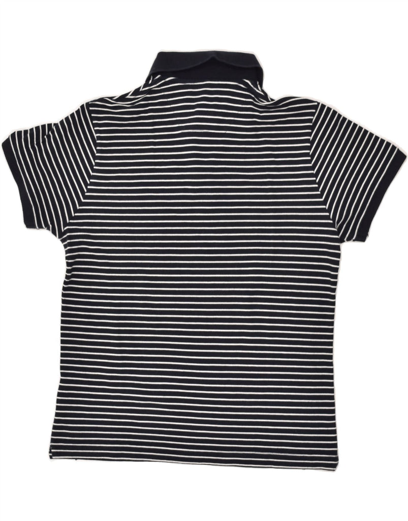 MARINA YACHTING Mens Slim Fit Polo Shirt Large Black Striped Nautical | Vintage Marina Yachting | Thrift | Second-Hand Marina Yachting | Used Clothing | Messina Hembry 