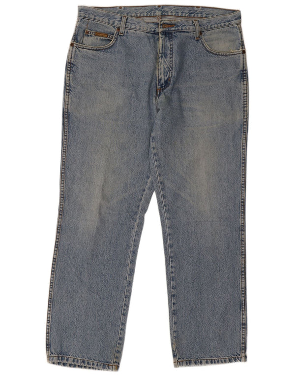 Wrangler Mens Texas Straight Jeans W36 L30 Blue Cotton
