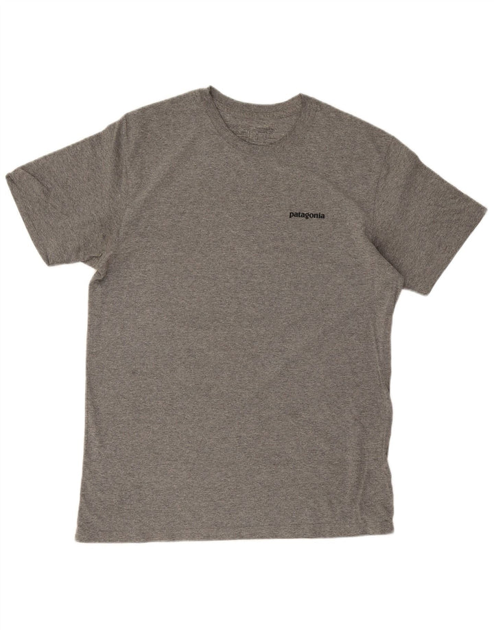 Patagonia Mens Regular Fit Graphic T-Shirt Top Medium Grey Flecked Cotton