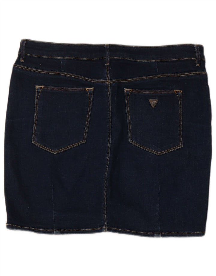 Guess Womens Mini Denim Skirt W29 Medium Blue Cotton