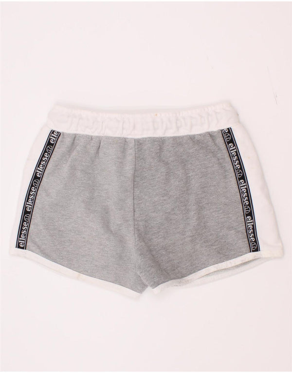 Ellesse Girls Graphic Sport Shorts 8-9 Years Grey Colourblock Cotton