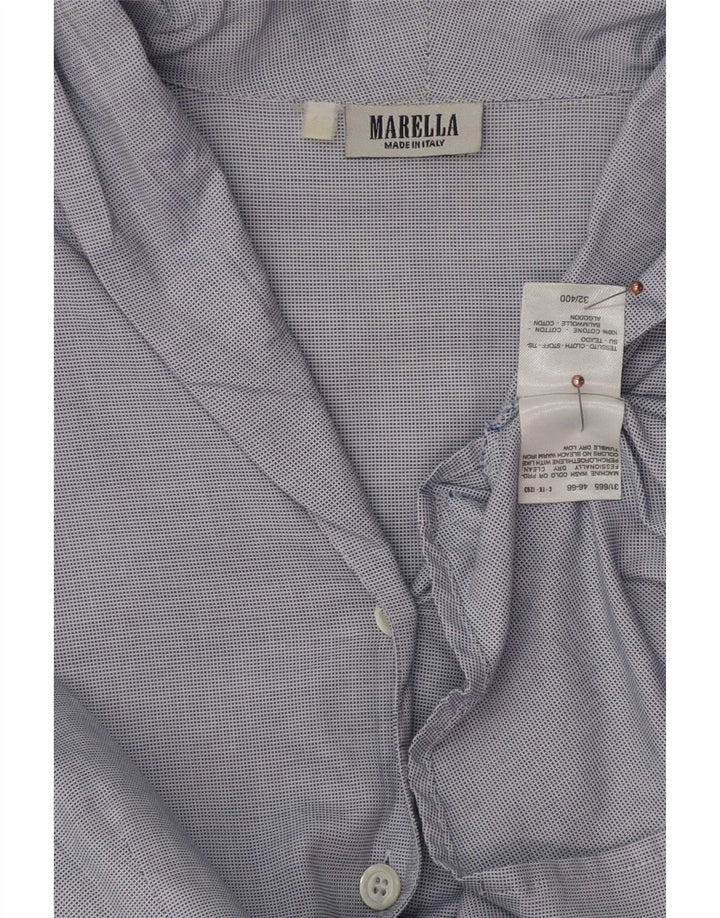 Marella Womens Shirt IT 46 Large Blue Cotton
