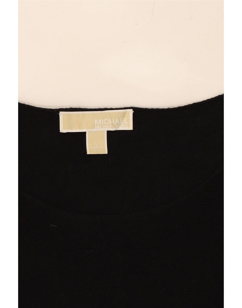 MICHAEL KORS Womens Boat Neck Jumper Sweater UK 16 Large Black Vintage Michael Kors and Second-Hand Michael Kors from Messina Hembry 