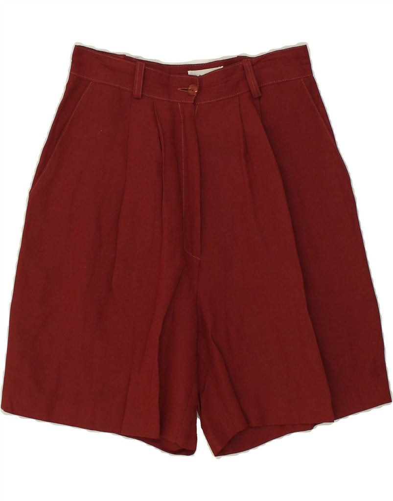 VINTAGE Womens High Waist Wide Leg Chino Shorts IT 42 Medium W26 Maroon Vintage Vintage and Second-Hand Vintage from Messina Hembry 