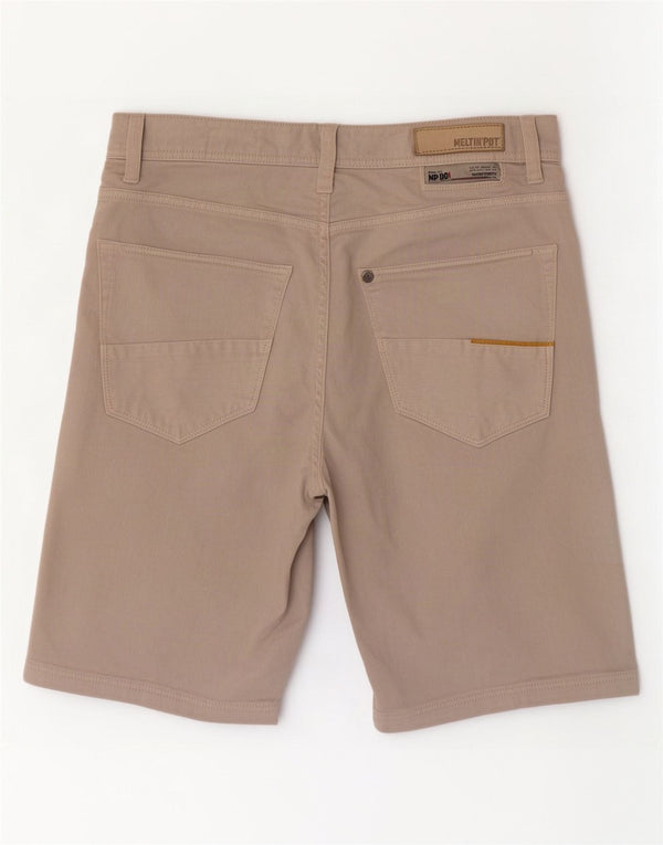 Meltin' Pot Womens Casual Shorts W32 Large Beige Cotton
