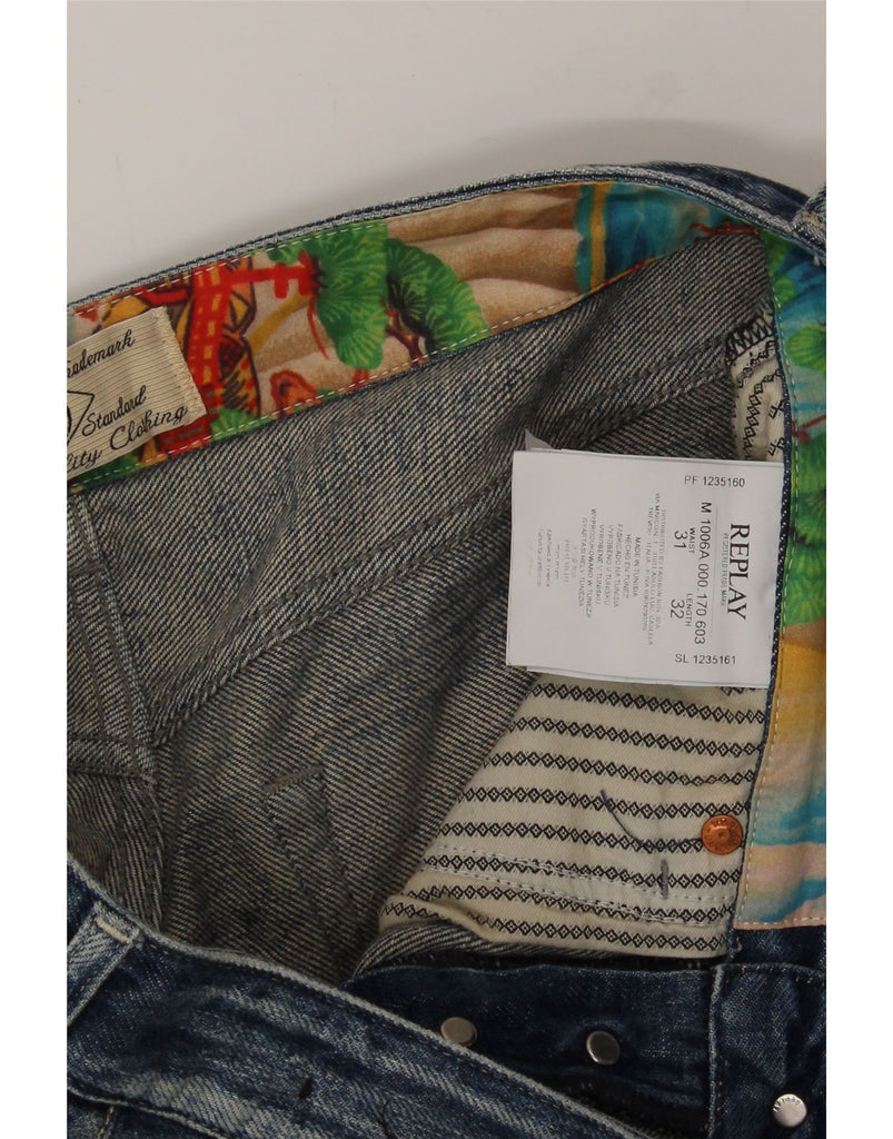 REPLAY Mens Slim Jeans W31 L32 Blue Cotton Vintage Replay and Second-Hand Replay from Messina Hembry 