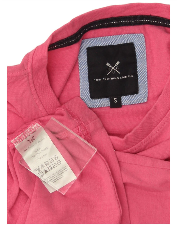 CREW CLOTHING Mens T-Shirt Top Small Pink Cotton