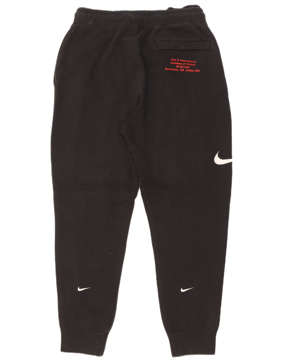 Nike Mens Graphic Tracksuit Trousers Joggers Medium Black Cotton