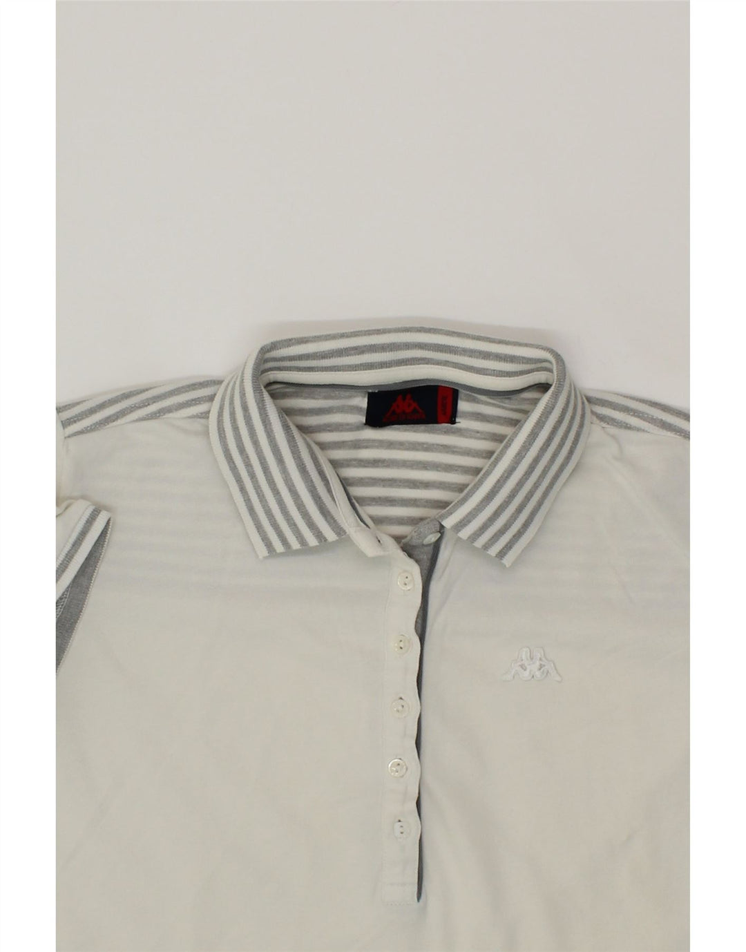 KAPPA Womens Polo Shirt UK 16 Large White Cotton Vintage Kappa and Second-Hand Kappa from Messina Hembry 