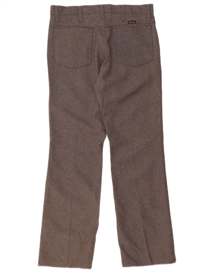 WRANGLER Womens Straight Casual Trousers W33 L30 Grey Polyester