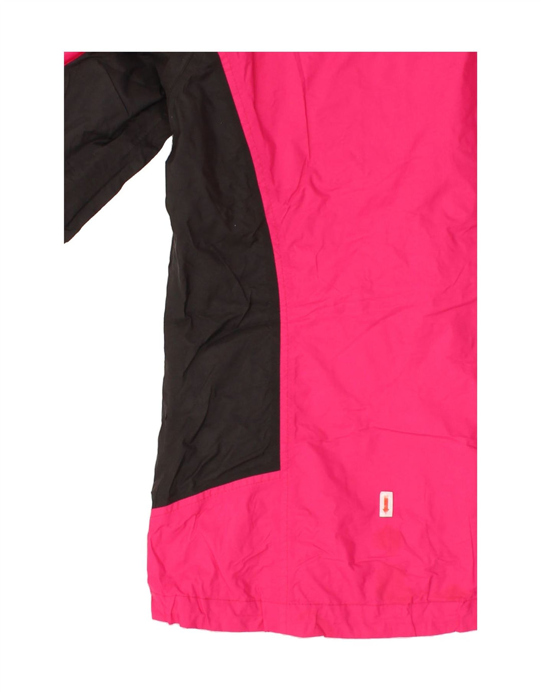COLUMBIA Womens Hooded Rain Jacket UK 14 Medium Pink Colourblock Nylon Vintage Columbia and Second-Hand Columbia from Messina Hembry 