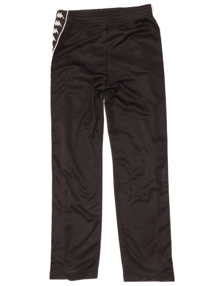 Kappa Mens Graphic Tracksuit Trousers Small Black Polyester