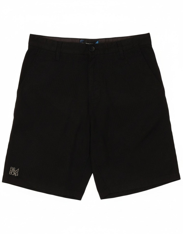 BILLABONG Mens Chino Shorts W32 Medium Black Pinstripe Polyester