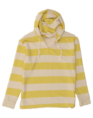 BODEN Womens Hoodie Jumper UK 10 Small Yellow Colourblock Cotton